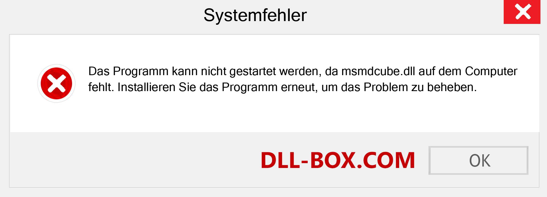 msmdcube.dll-Datei fehlt?. Download für Windows 7, 8, 10 - Fix msmdcube dll Missing Error unter Windows, Fotos, Bildern