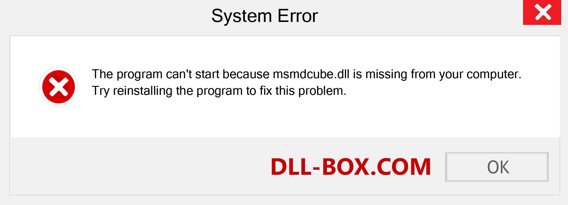  msmdcube.dll file is missing?. Download for Windows 7, 8, 10 - Fix  msmdcube dll Missing Error on Windows, photos, images