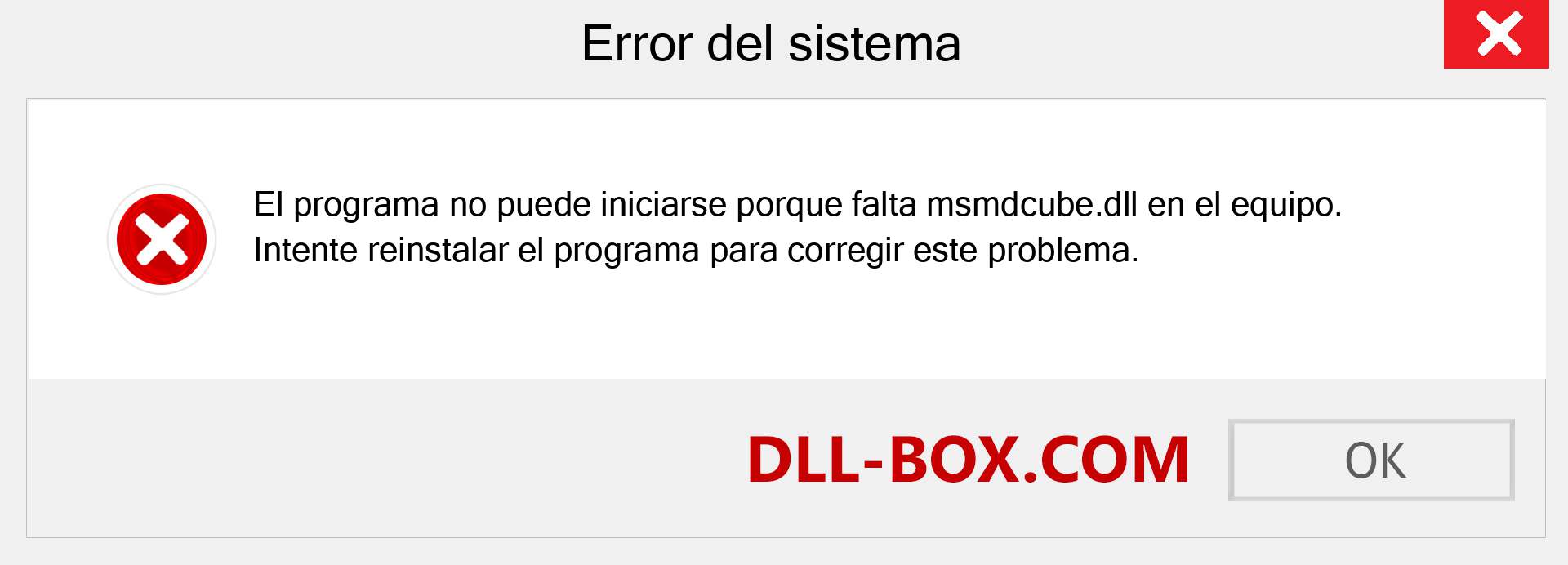 ¿Falta el archivo msmdcube.dll ?. Descargar para Windows 7, 8, 10 - Corregir msmdcube dll Missing Error en Windows, fotos, imágenes